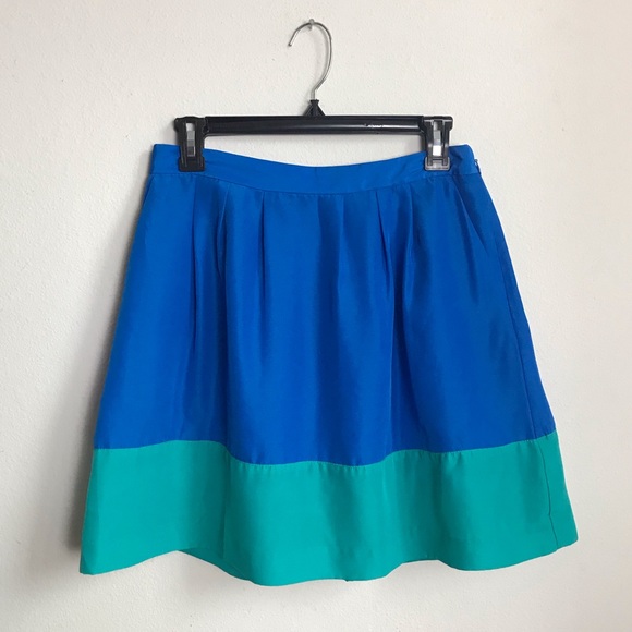 J. Crew Dresses & Skirts - J. Crew | Blue and turquoise skirt with pockets